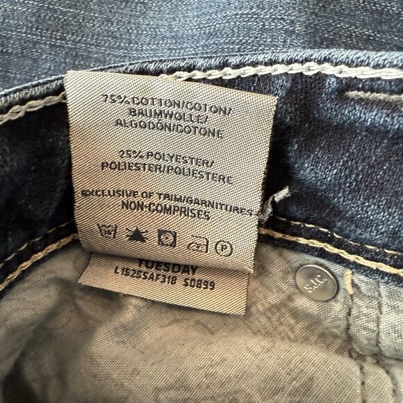 Silver Jeans Tuesday Bootcut Dark Wash Mid Rise Stretch Womens 32x31 - Picture 8 of 8